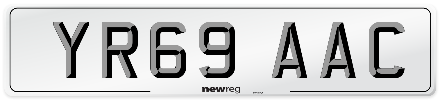 YR69 AAC Number Plate from New Reg